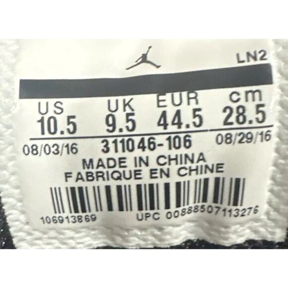 Nike Air Jordan Dub Zero White Concord Black 311046-106 Men's Size 10.5 - Picture 12 of 12